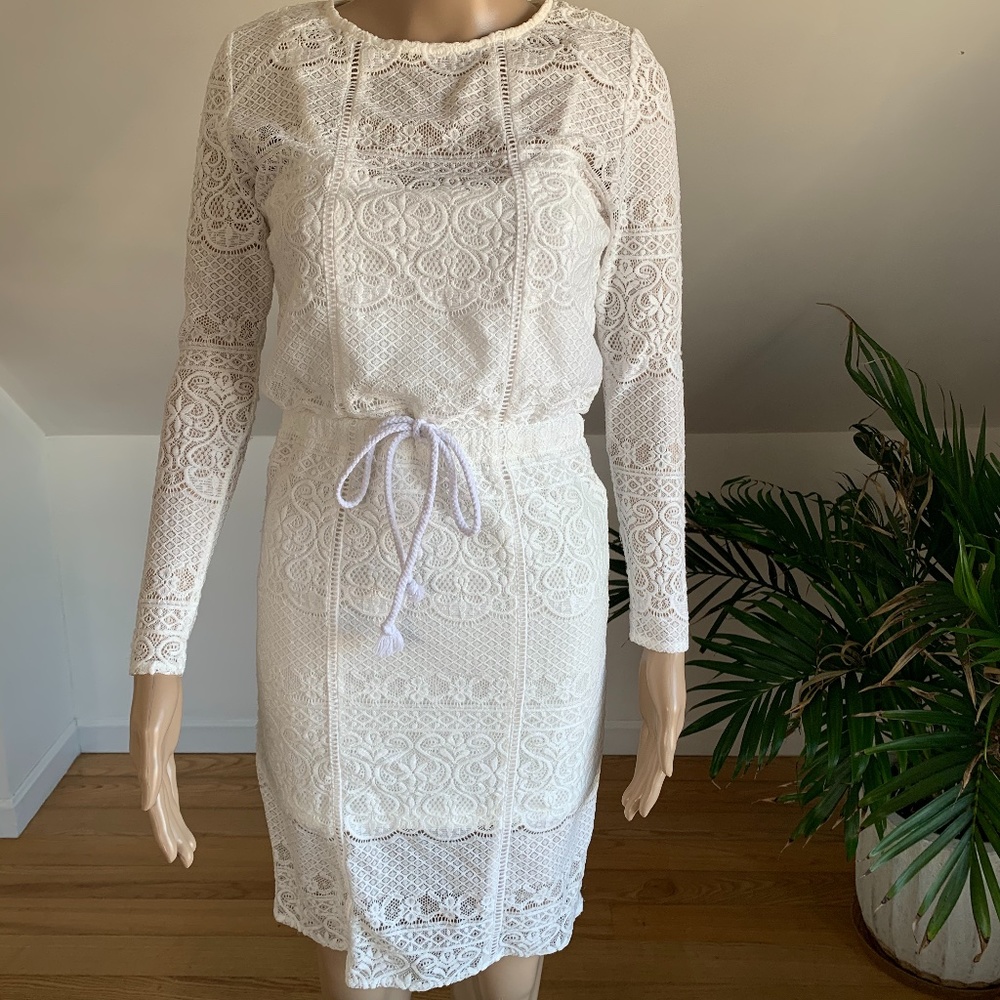 Sabo Skirt White Lace Dress | Size Small